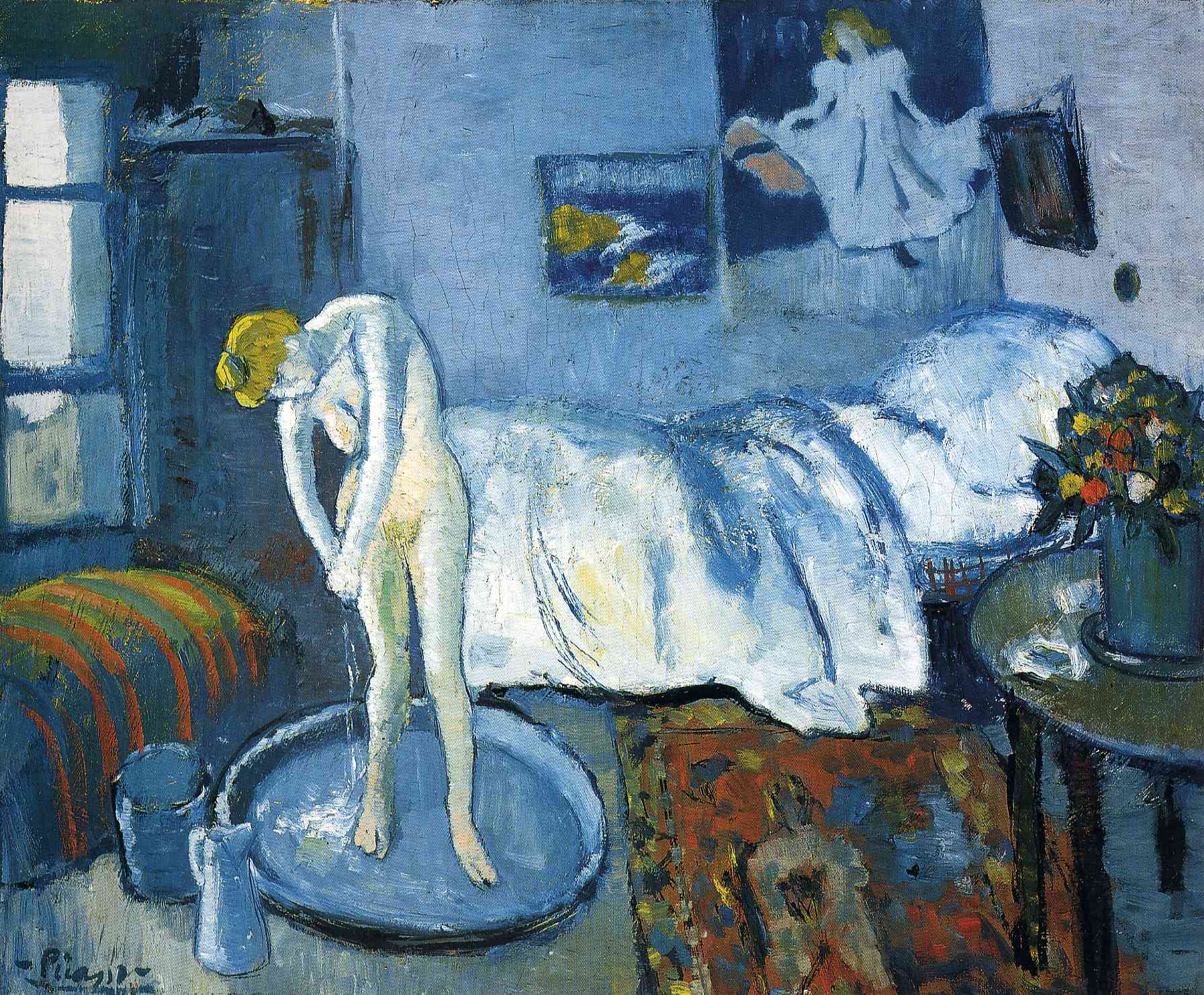 Picasso A blue room. A tub 1901